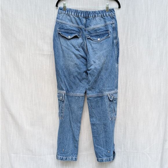 We The Free Free People Marx Slouchy High Rise Cargo Jeans, size 26 - Picture 3 of 8